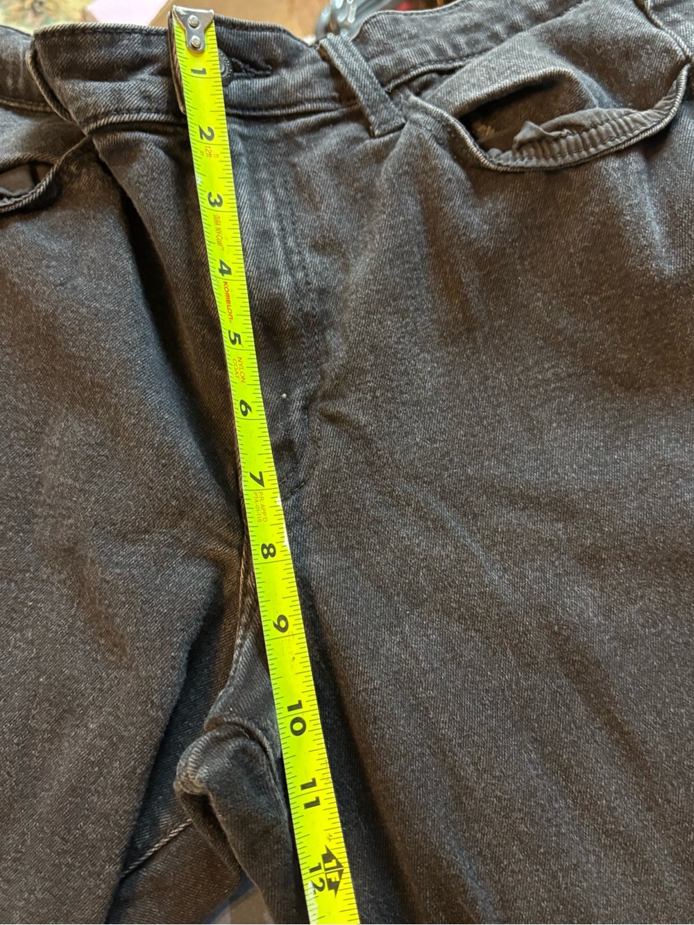 ON 12 Petite Black High Rise Straight Leg Jeans - Picture 8 of 8